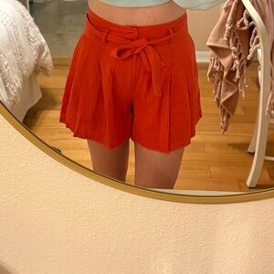 bp Orange High Waist Flowy Shorts